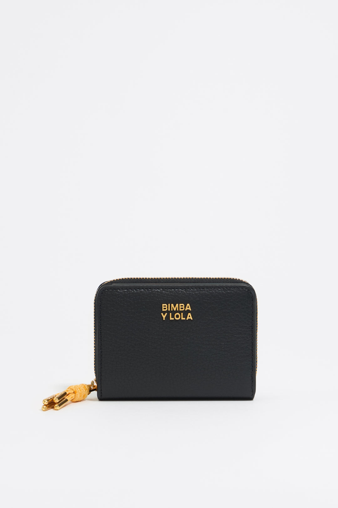 Black leather flap purse