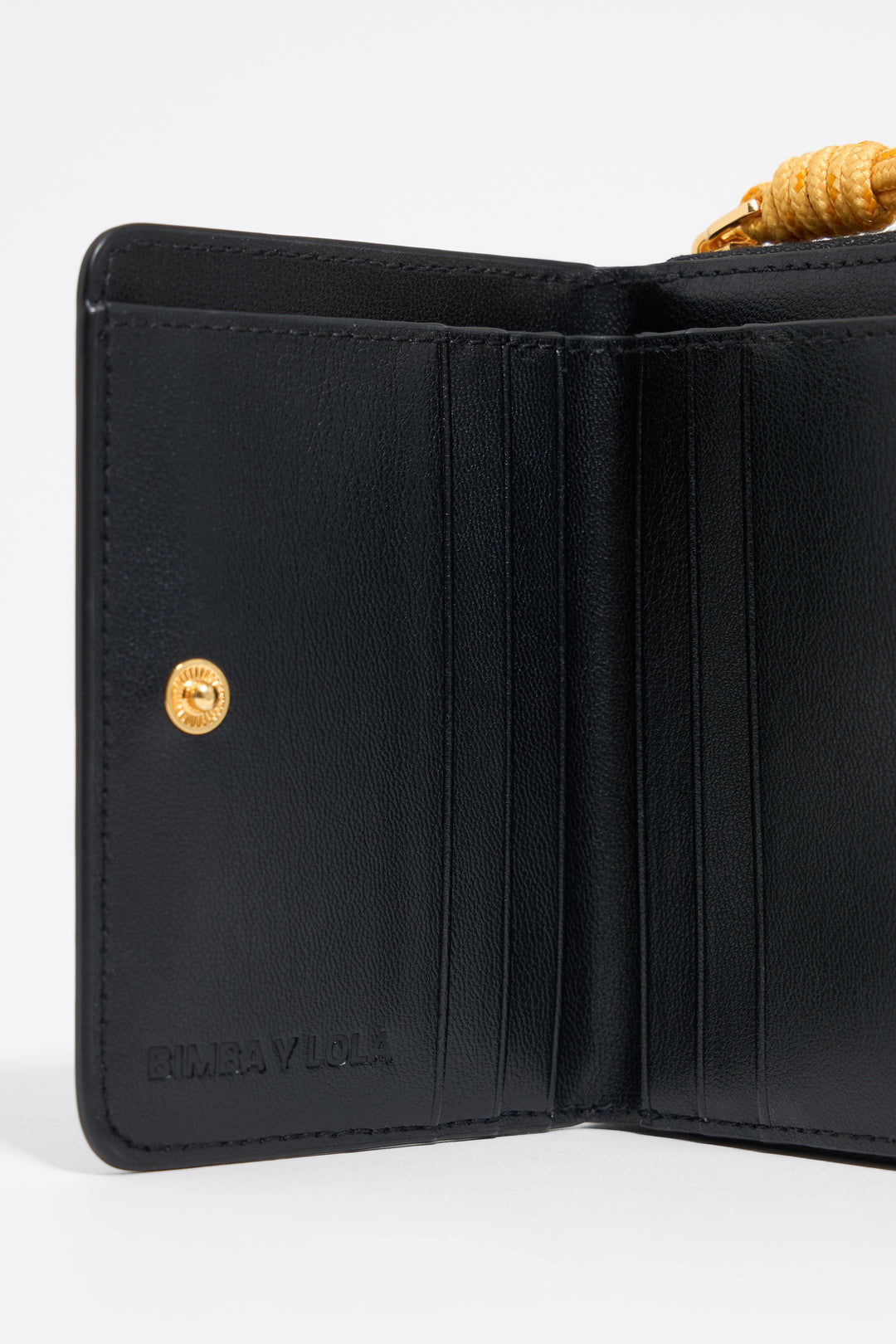 Black leather flap purse