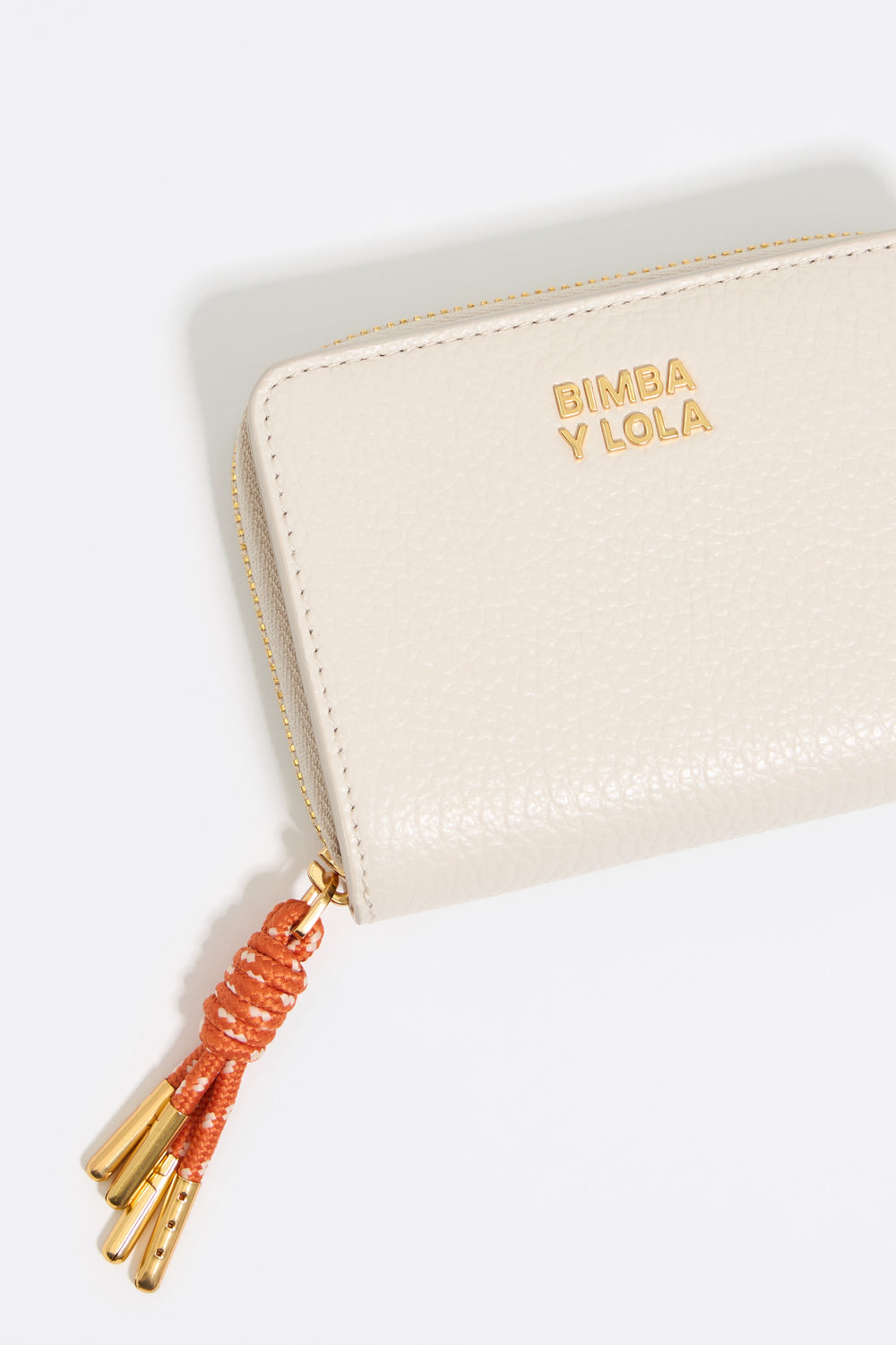Off white leather flap purse