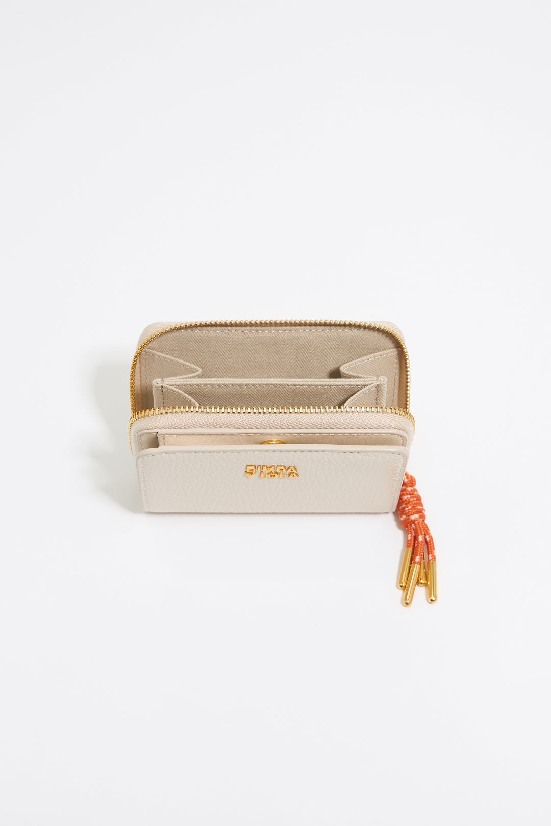 Off white leather flap purse