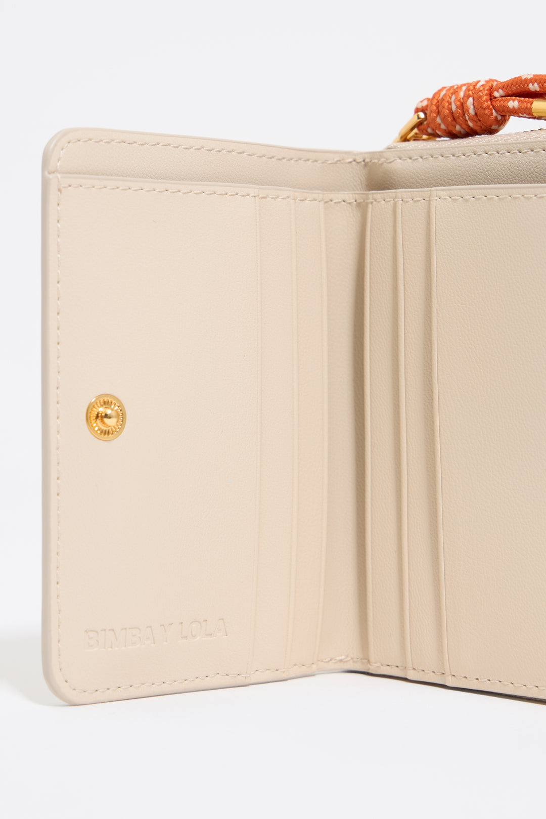 Off white leather flap purse