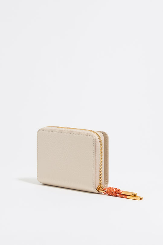 Off white leather flap purse