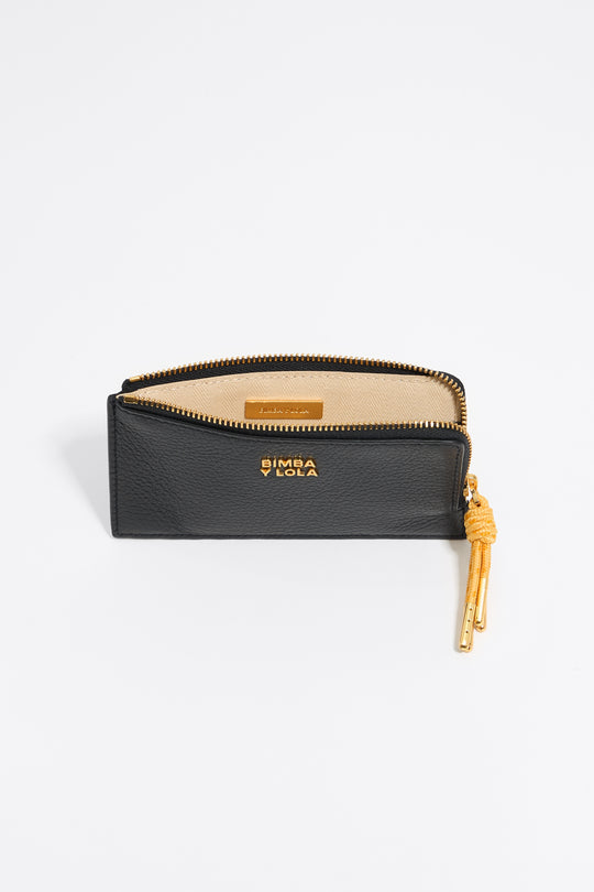 Black leather card holder/coin purse
