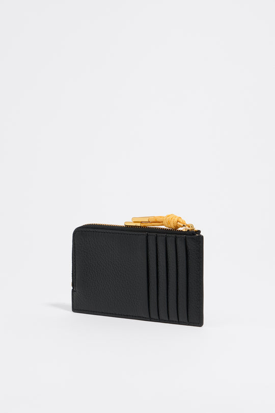 Black leather card holder/coin purse