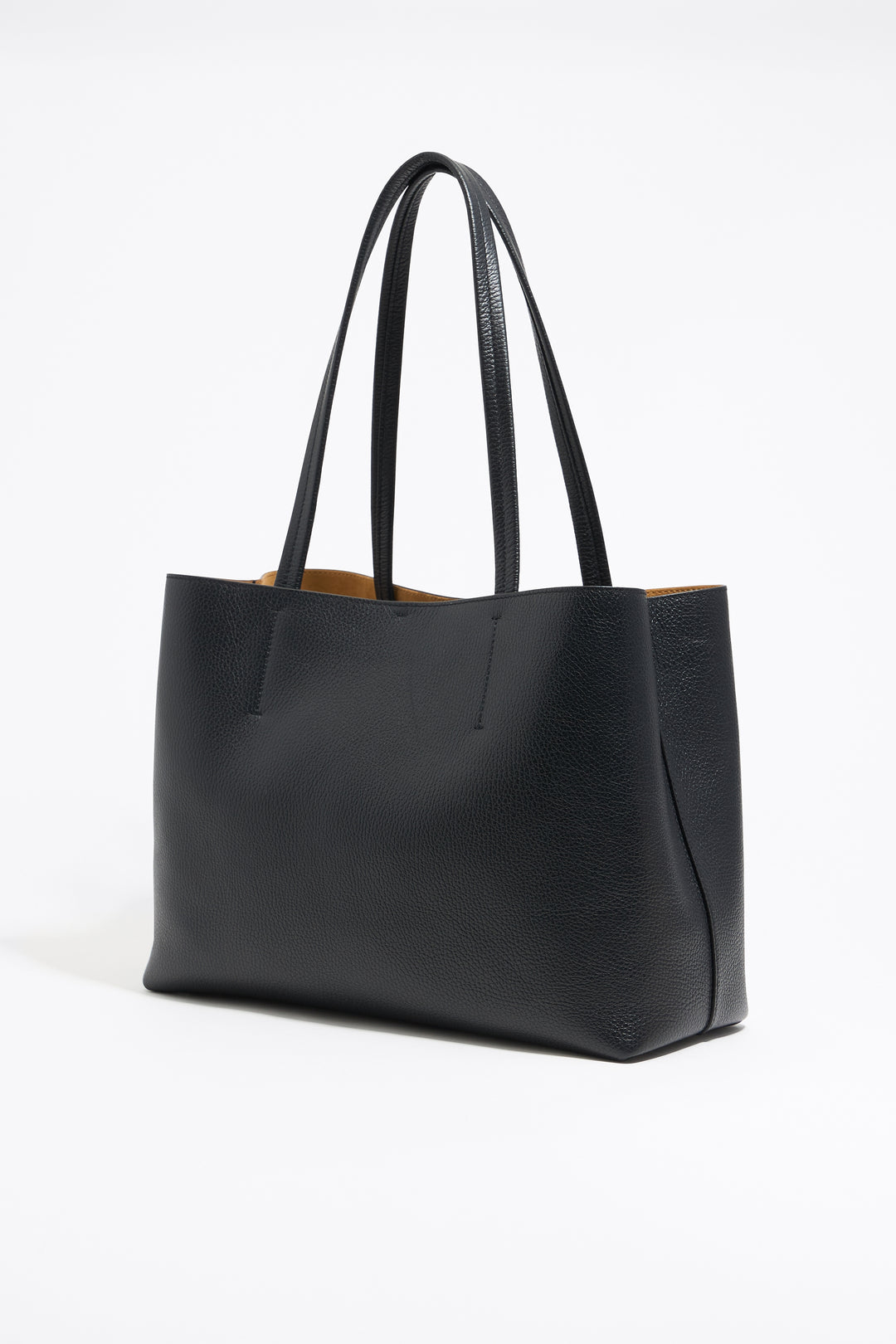 Large black leather Chihuahua shopper bag