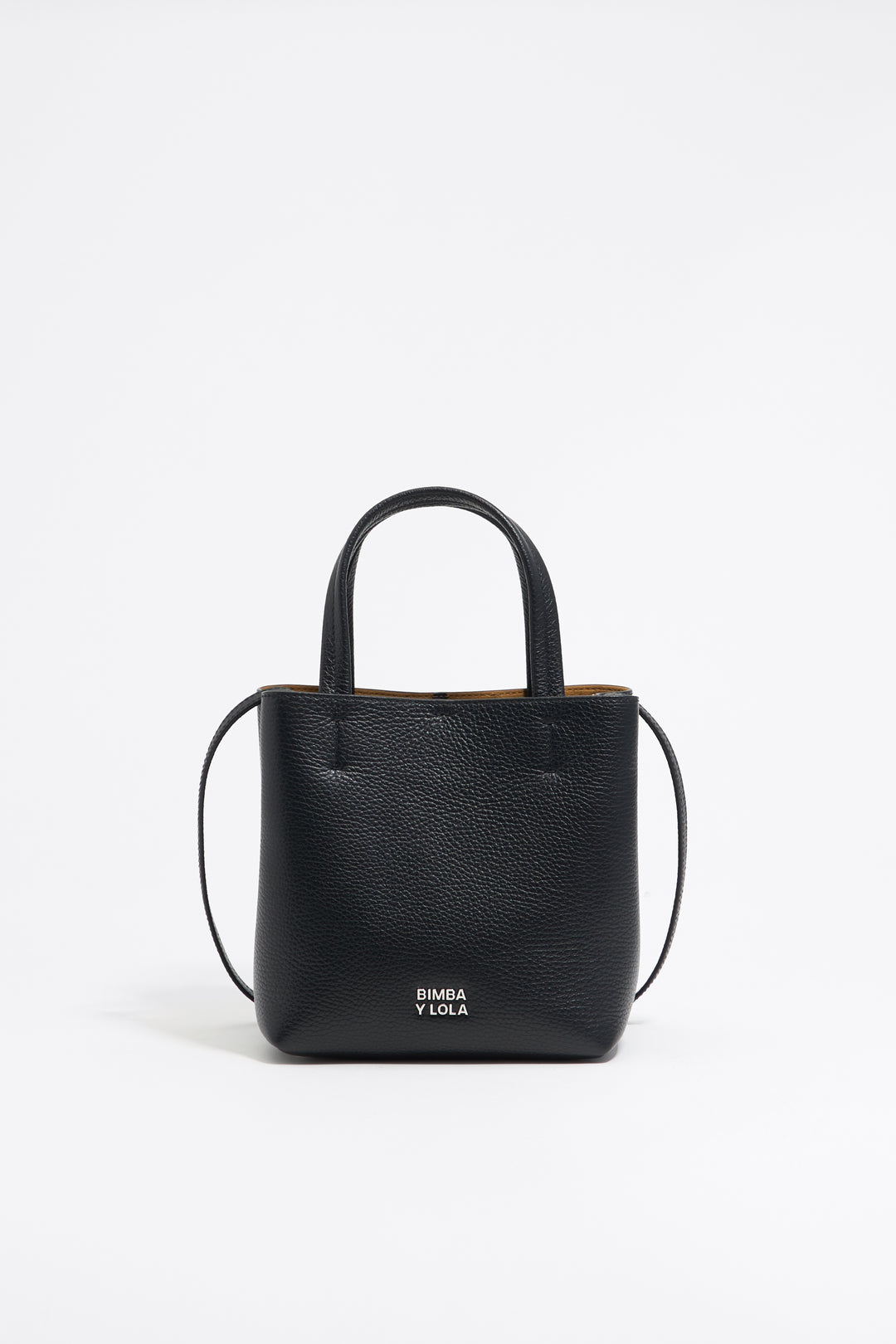 Small black leather Chihuahua bag