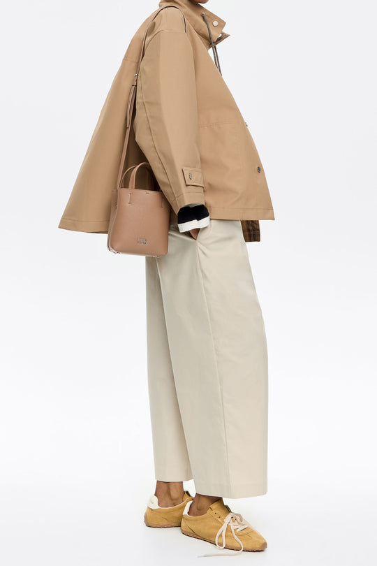 Mini light brown leather Chihuahua bag