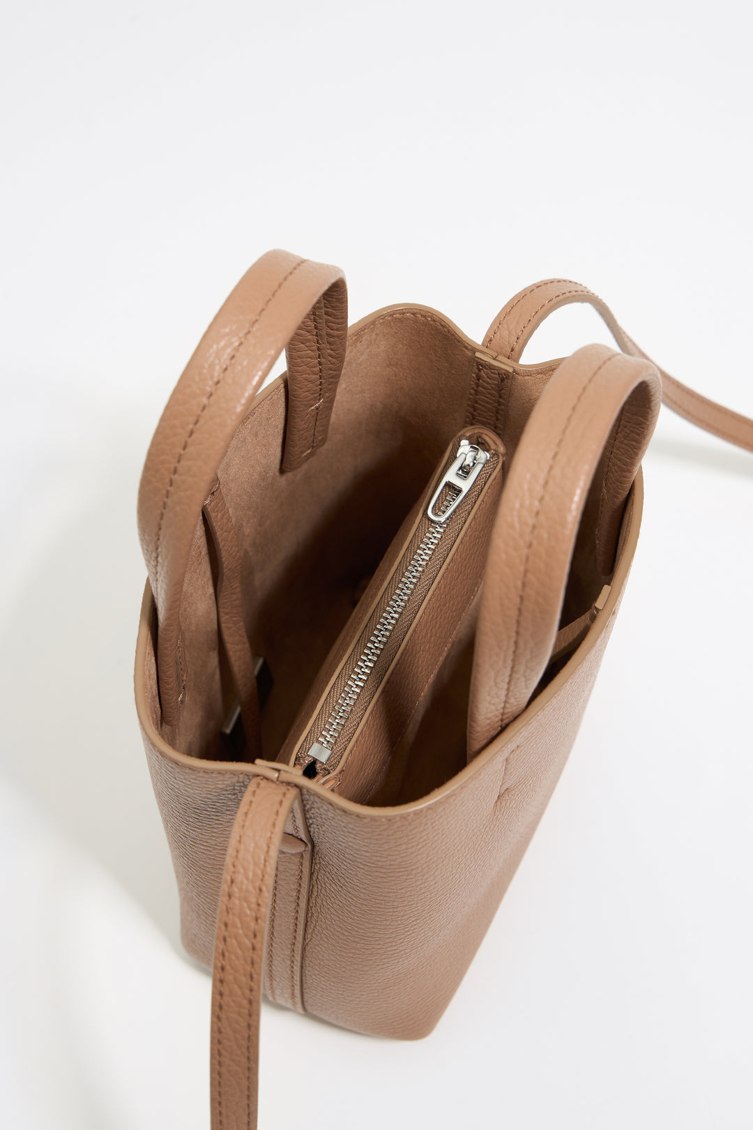 Mini light brown leather Chihuahua bag