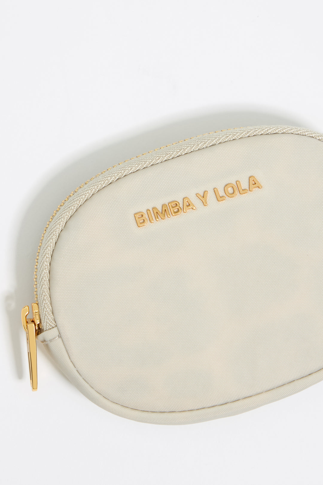 Stone white nylon oval coin purse