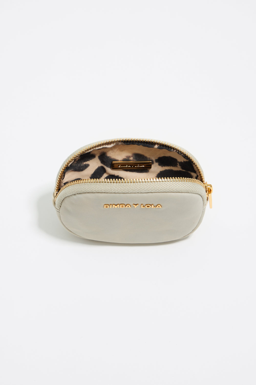 Stone white nylon oval coin purse