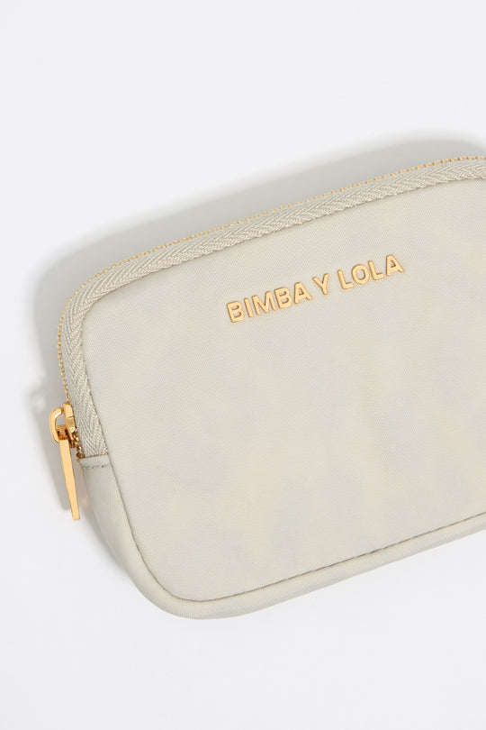 Stone white nylon coin purse