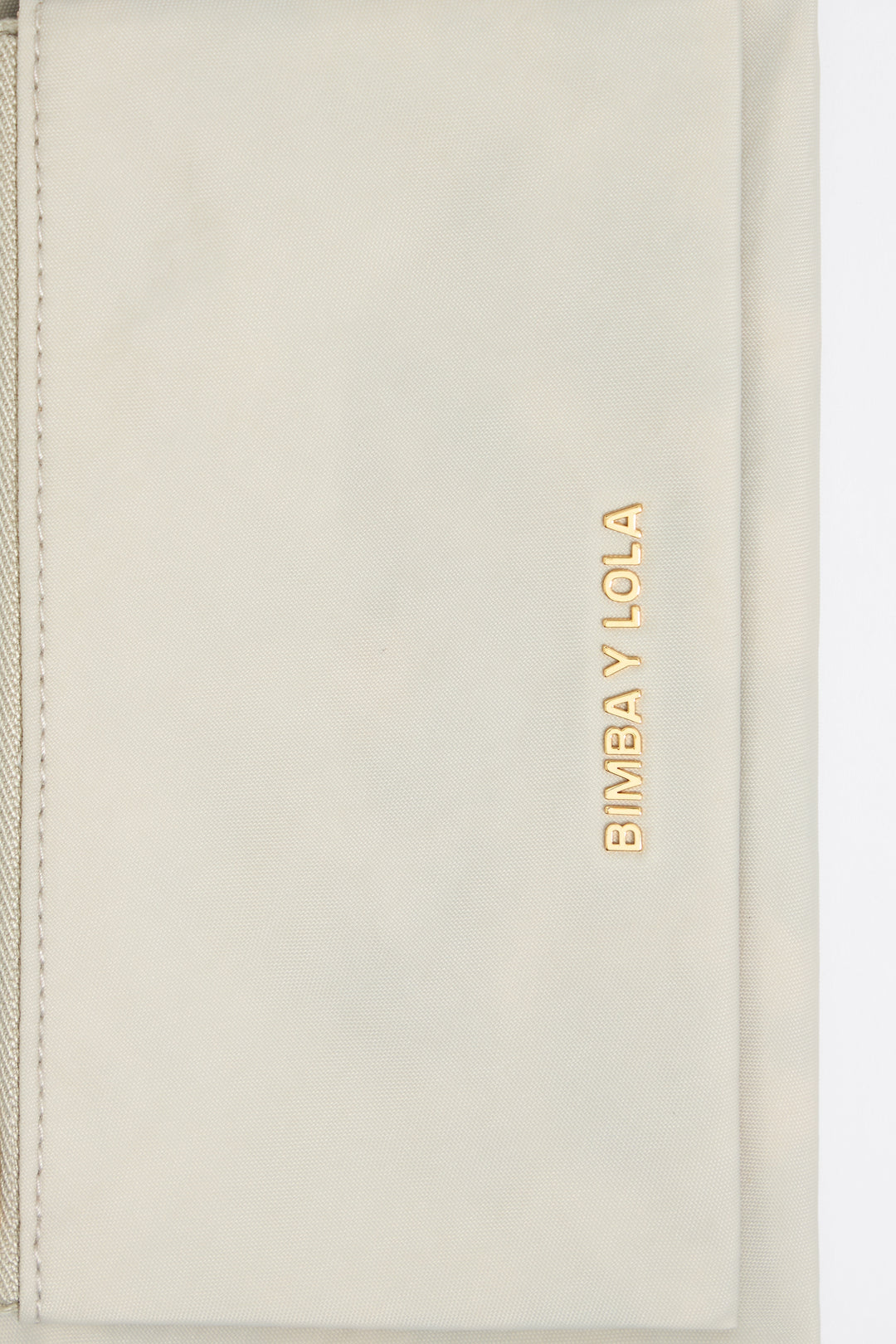 Stone white nylon double purse