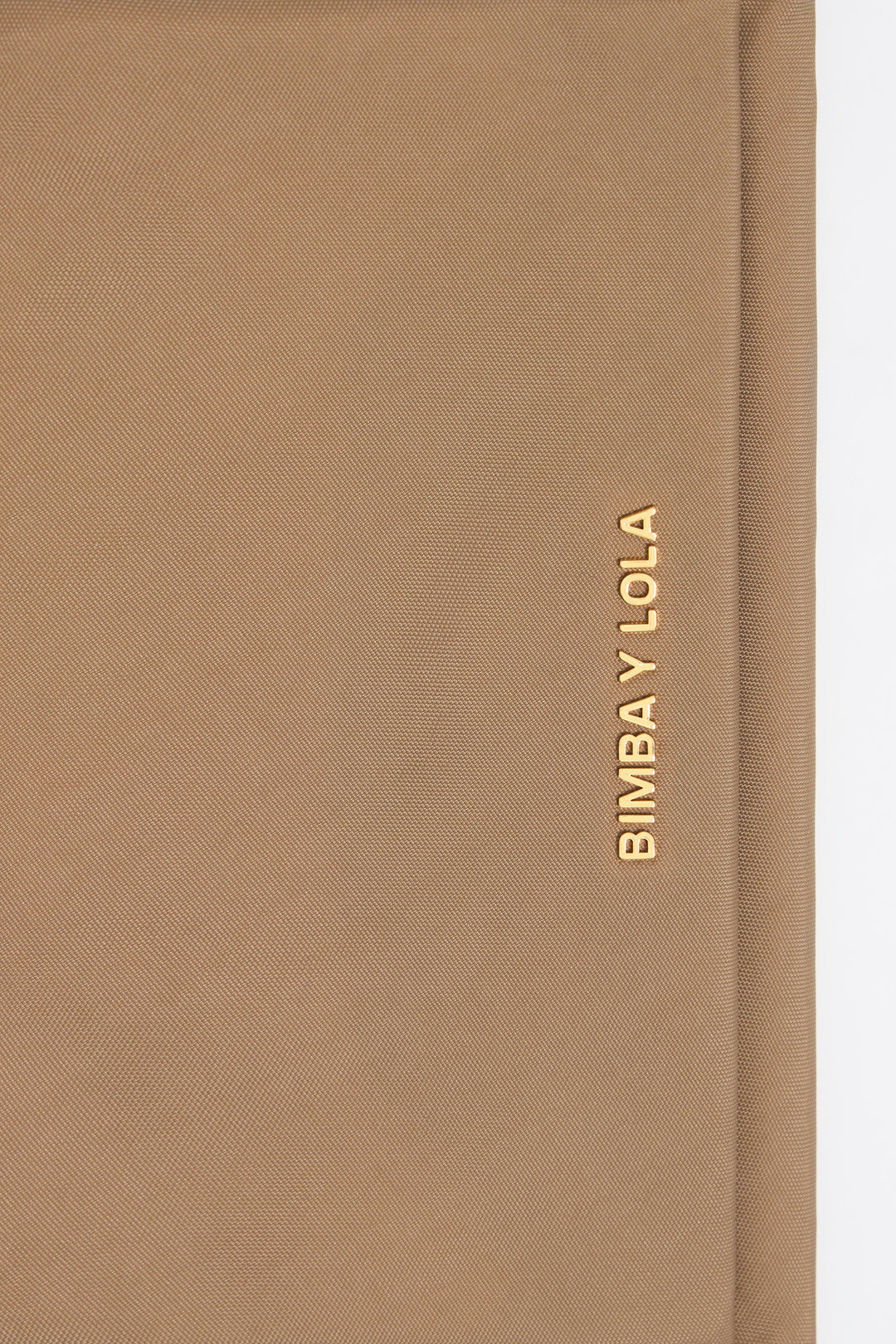 Bark brown nylon double purse