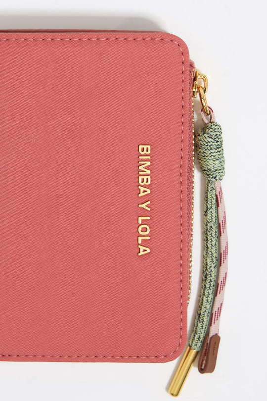 Pink nylon purse