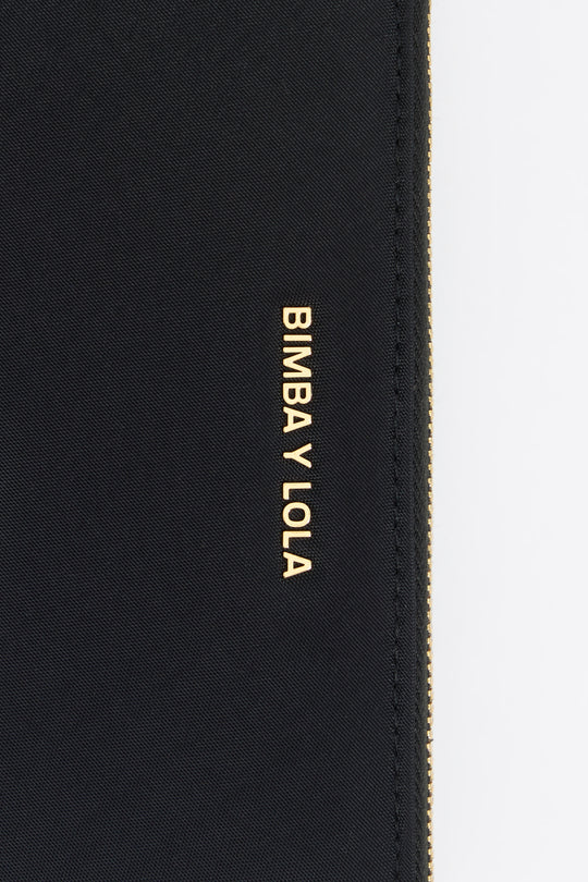 Black nylon horizontal wallet