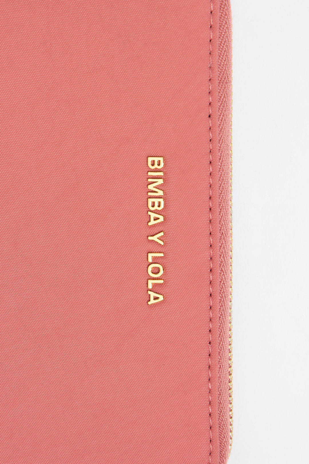 Pink nylon horizontal wallet