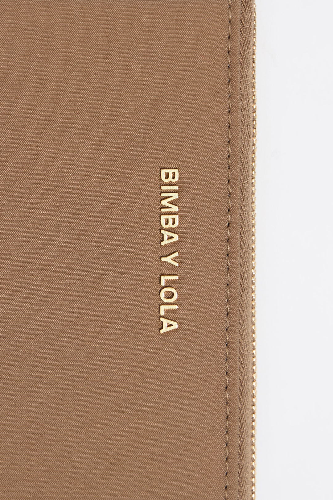 Bark brown nylon horizontal wallet
