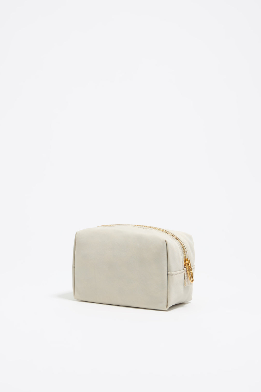 Small stone white nylon make-up case