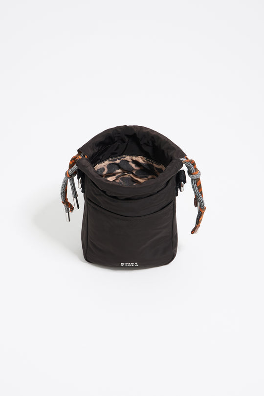 Black nylon mini bag