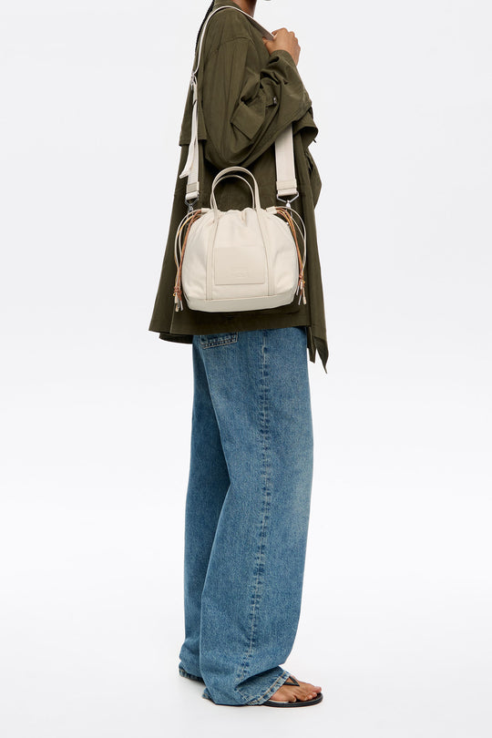 Small stone white crossbody bag
