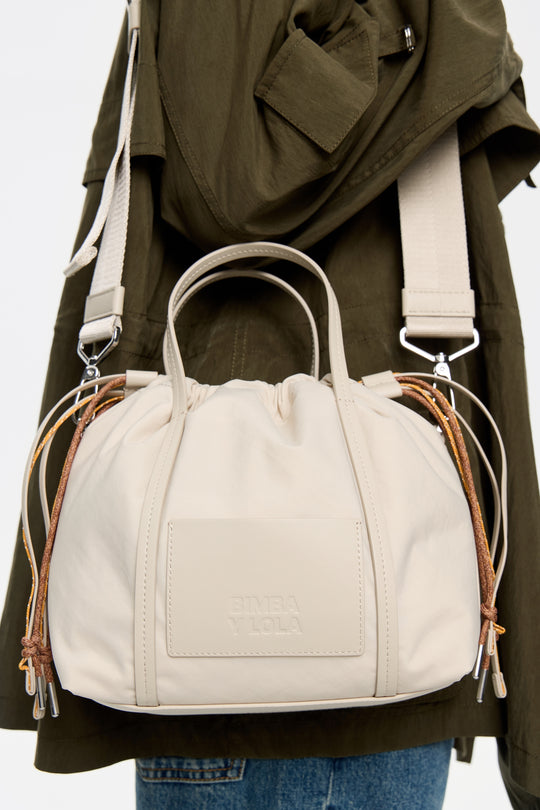 Small stone white crossbody bag