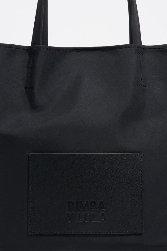 Large black nylon Chihuahua shopper bag
