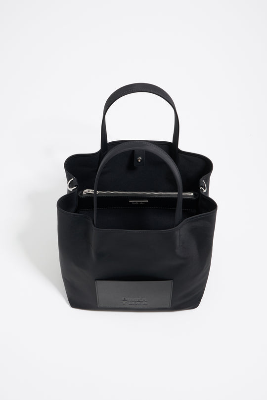 Large black nylon Chihuahua shopper bag