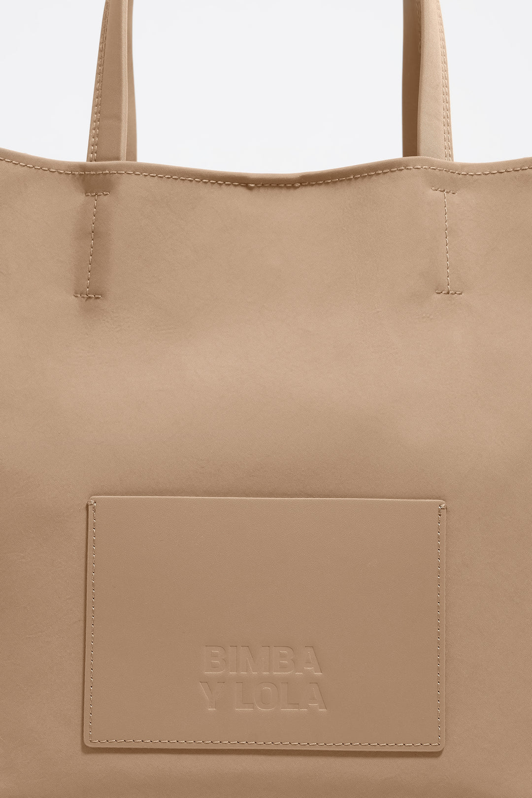 Large bark brown nylon Chihuahua shopper bag