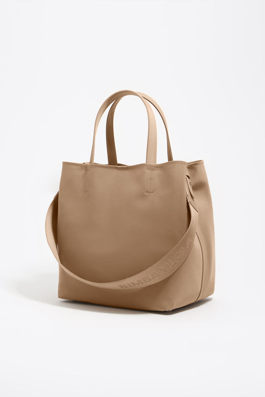 Large bark brown nylon Chihuahua shopper bag