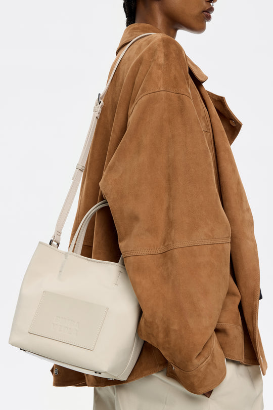 Small stone white nylon Chihuahua bag