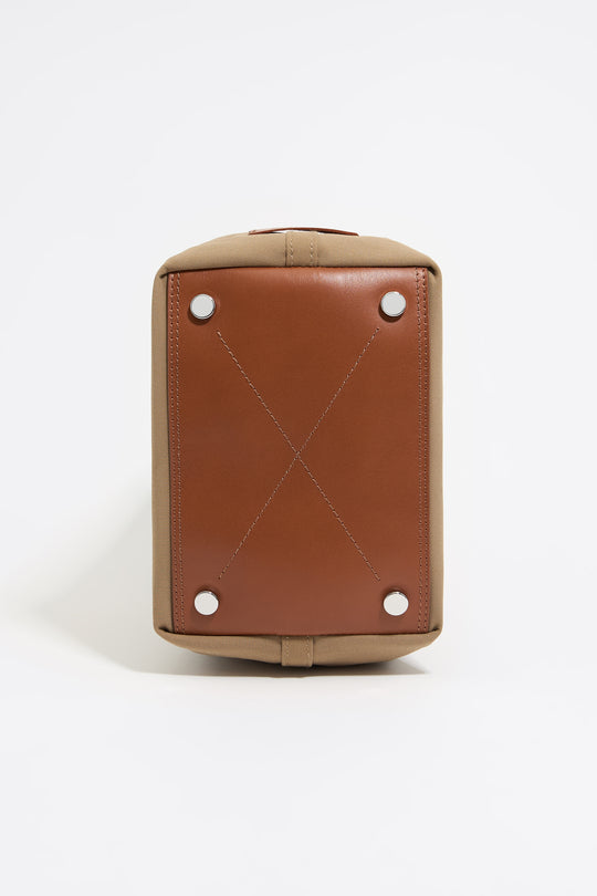 Small camel gabardine Chihuahua bag