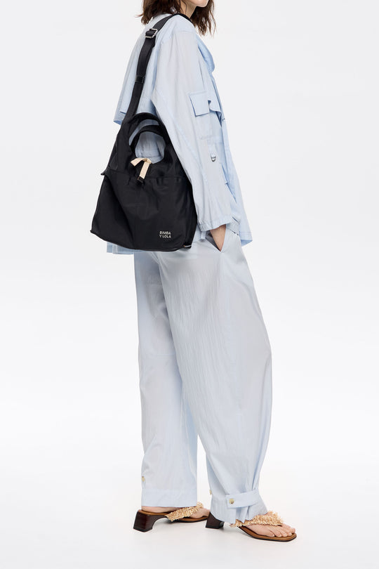 Medium black nylon Paper bag