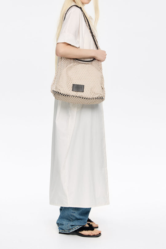 Stone white mesh Paper bag
