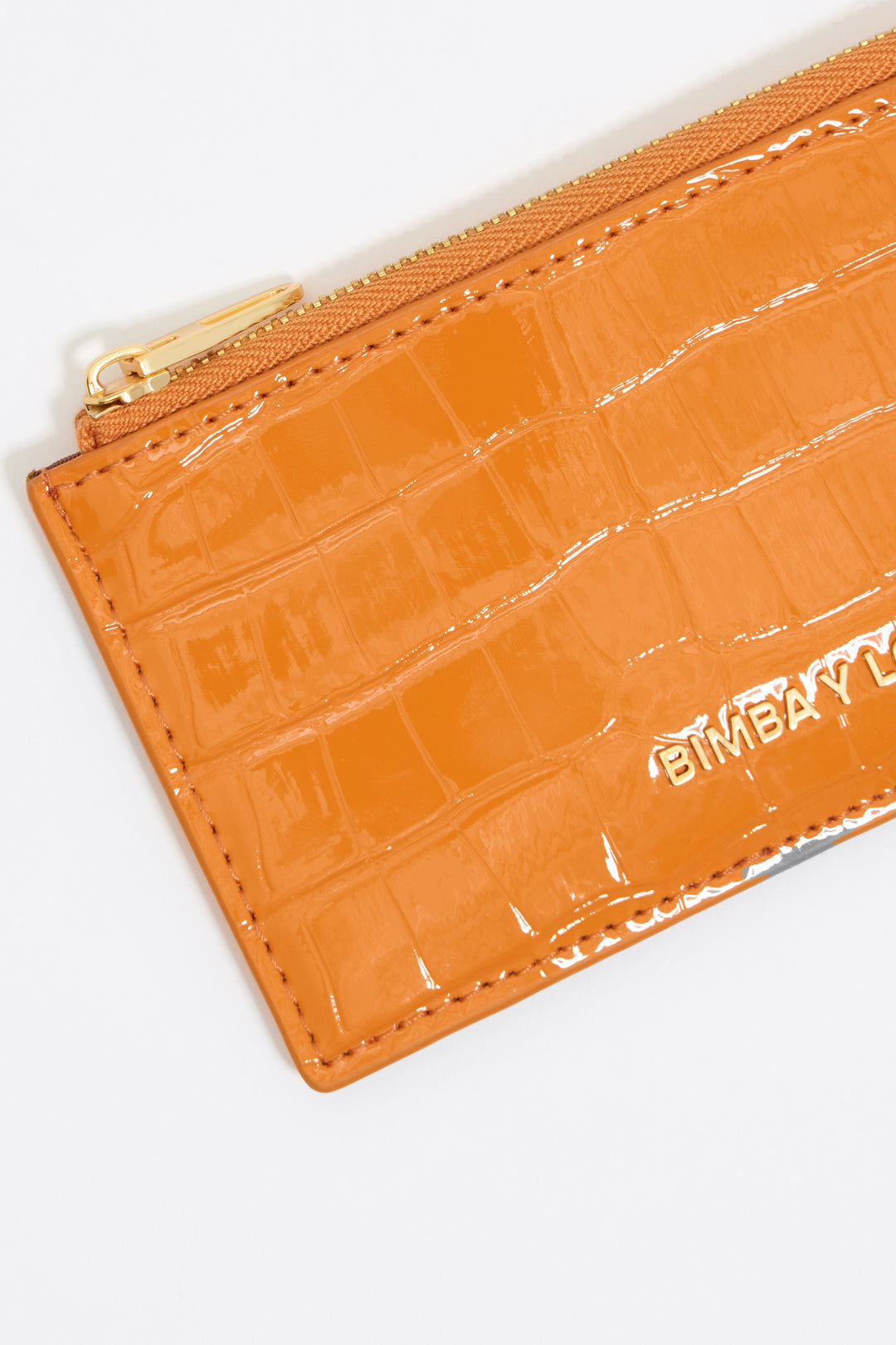 Tangerine mock croc card holder/coin purse