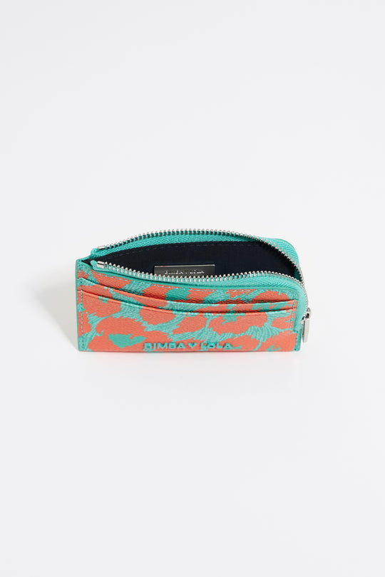 Turquoise Leopard coin purse