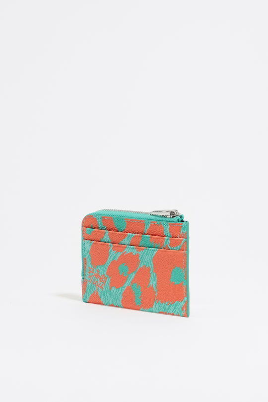 Turquoise Leopard coin purse