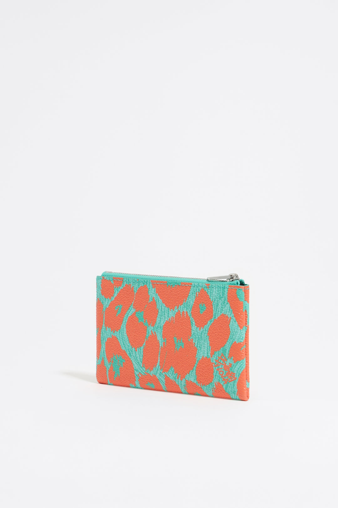 Leopard turquoise coin purse