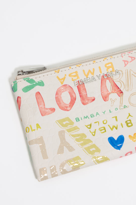 Ivory BIMBA logos print coin purse