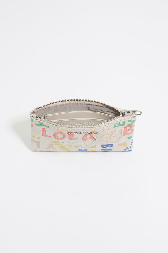 Ivory BIMBA logos print coin purse