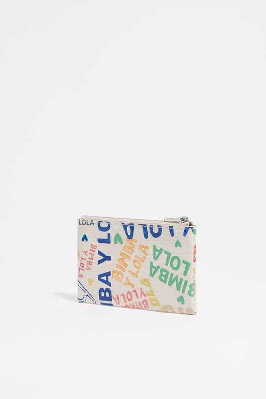 Ivory BIMBA logos print coin purse