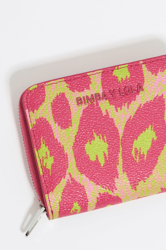 Leopard pink coin purse