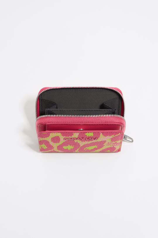 Leopard pink coin purse
