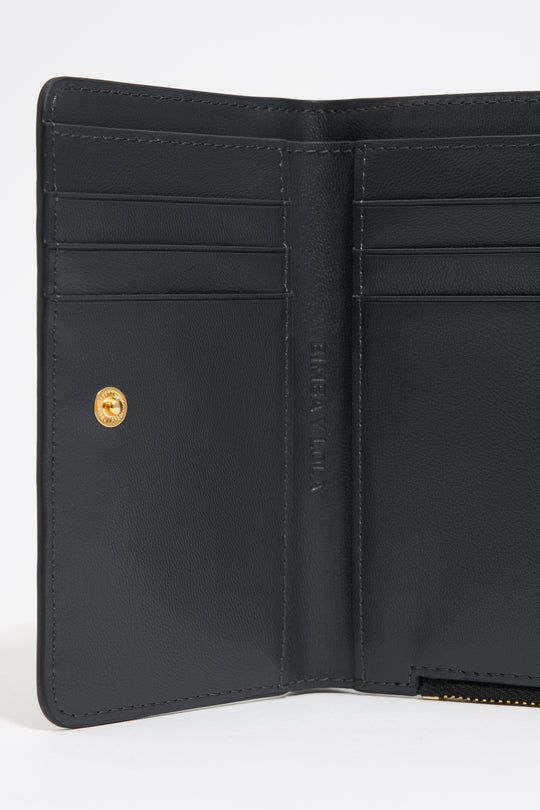 Black mock croc BIMBA logos purse