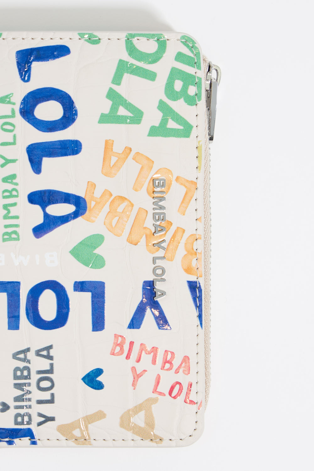 Ivory BIMBA logo print compact purse