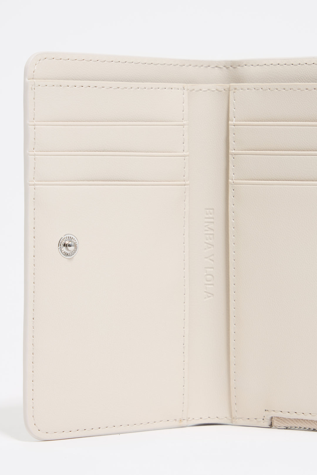 Ivory BIMBA logo print compact purse