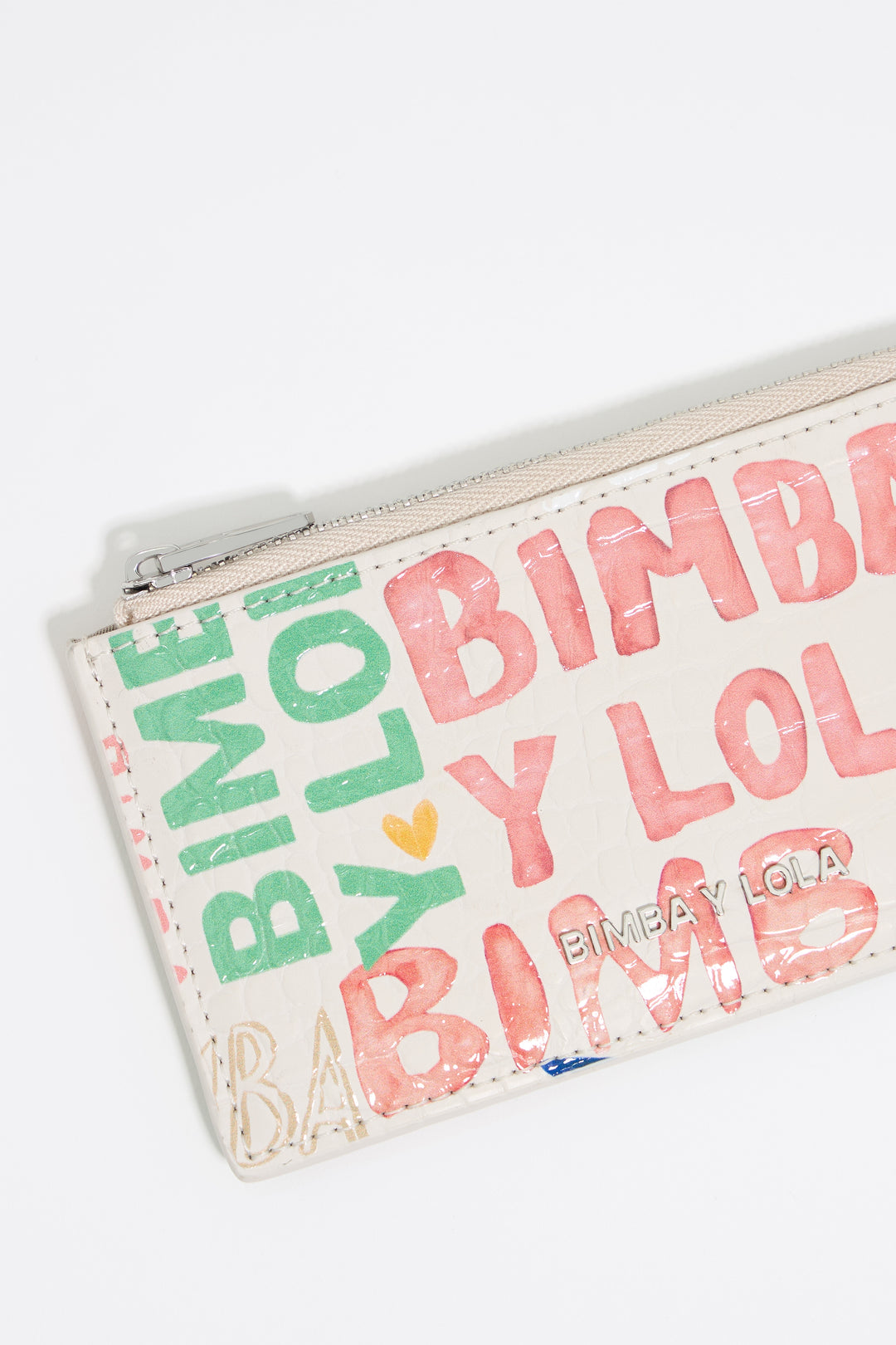 Ivory BIMBA logos print card holder/coin purse