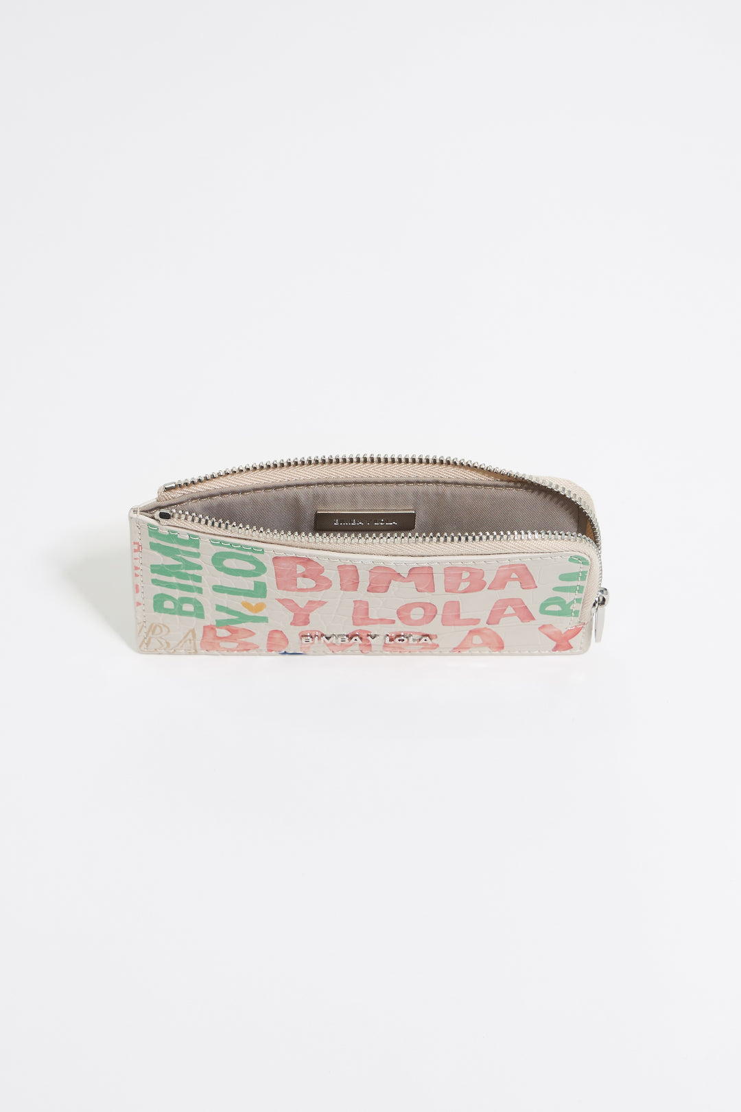 Ivory BIMBA logos print card holder/coin purse