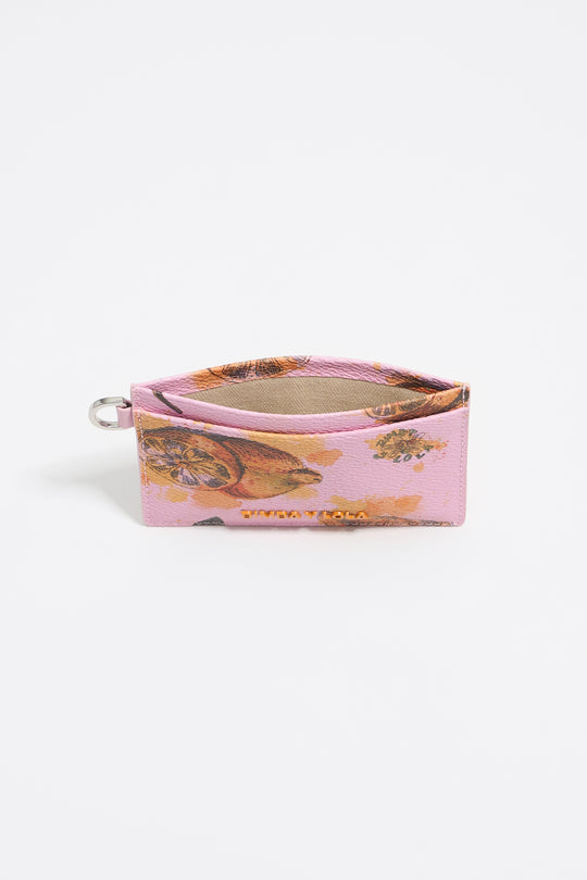 Lemons pink card holder