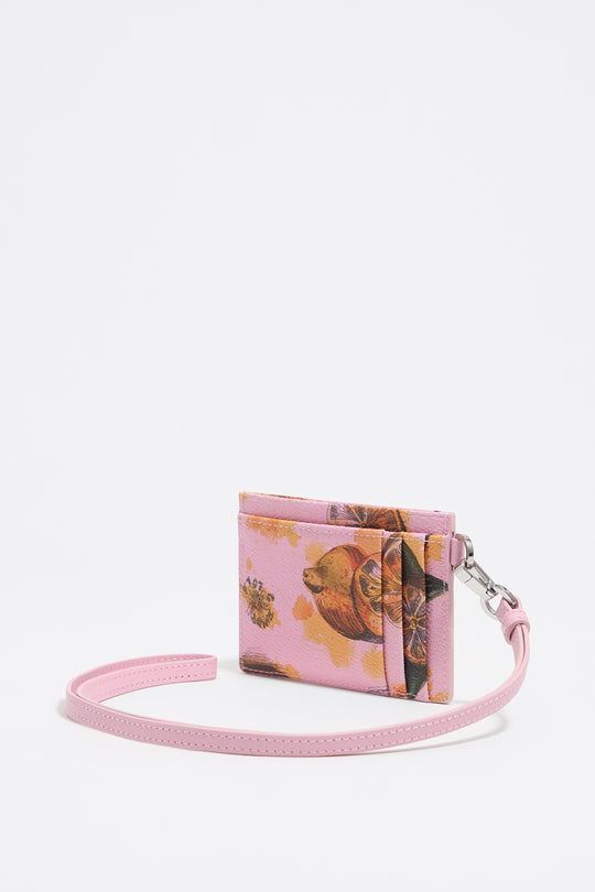 Lemons pink card holder