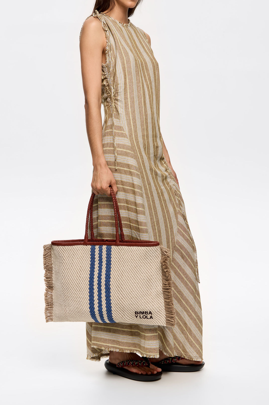 Large ecru shopper bag
